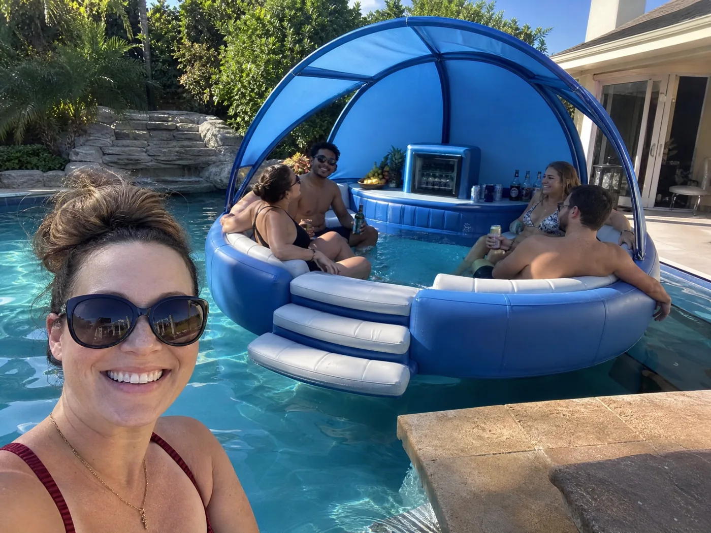 Pool bar island customer party view
